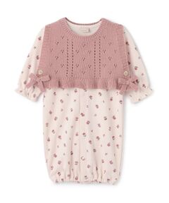 petit main / プティマイン ロンパース | ニットベストつき2WAYオール