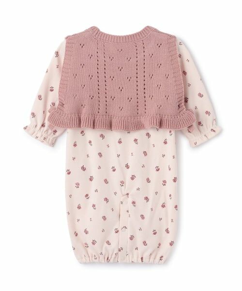 petit main / プティマイン ロンパース | ニットベストつき2WAYオール | 詳細1