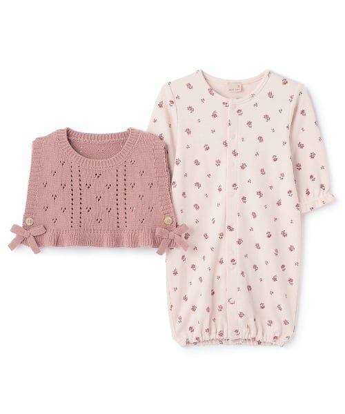 petit main / プティマイン ロンパース | ニットベストつき2WAYオール | 詳細3