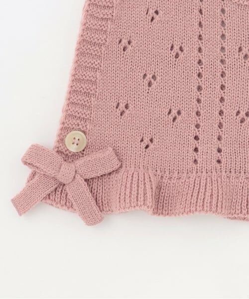 petit main / プティマイン ロンパース | ニットベストつき2WAYオール | 詳細9