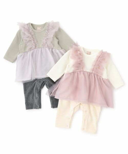 petit main / プティマイン ロンパース | チュールフリルカバーオール | 詳細11