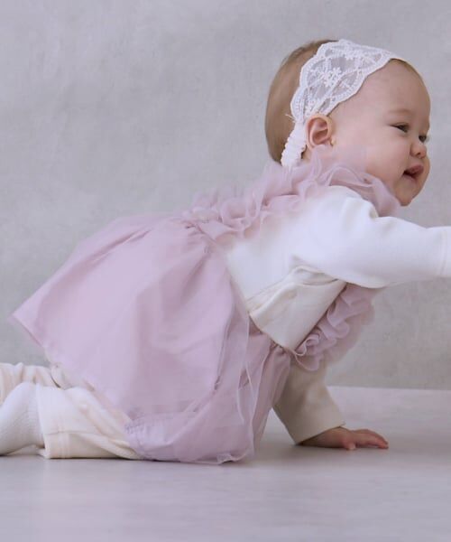 petit main / プティマイン ロンパース | チュールフリルカバーオール | 詳細2