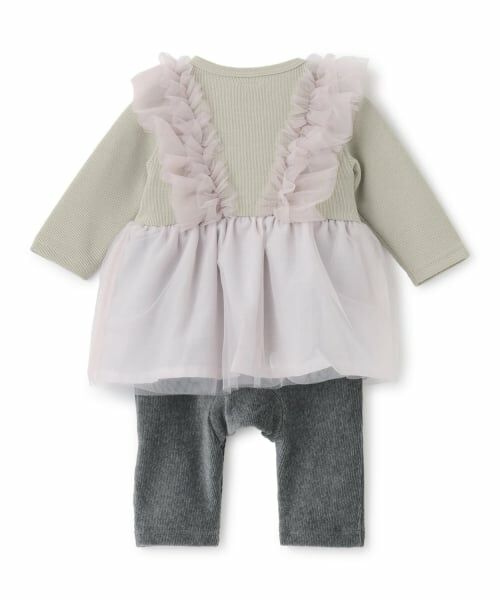 petit main / プティマイン ロンパース | チュールフリルカバーオール | 詳細4