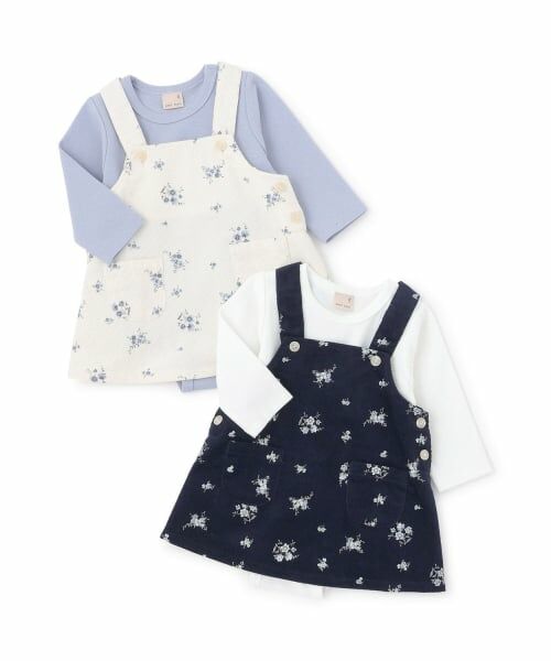 petit main / プティマイン ベビー・キッズウエア | 【リンク】花柄ジャンスカセットアップ | 詳細14