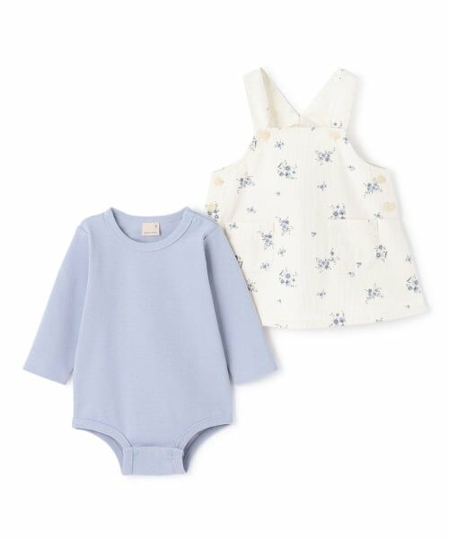 petit main / プティマイン ベビー・キッズウエア | 【リンク】花柄ジャンスカセットアップ | 詳細3