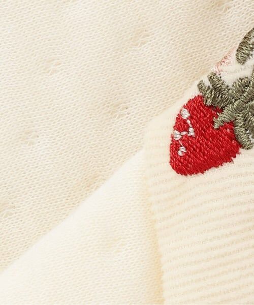 petit main / プティマイン ロンパース | いちご刺しゅう切替え2WAYオール | 詳細7