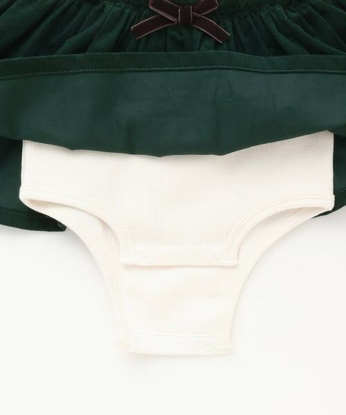 petit main / プティマイン ロンパース | フリル衿つきチェックOPロンパース | 詳細14