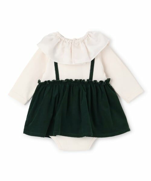 petit main / プティマイン ロンパース | フリル衿つきチェックOPロンパース | 詳細9