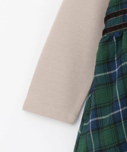 petit main / プティマイン ミニ丈・ひざ丈ワンピース | チェックドッキングワンピース | 詳細15