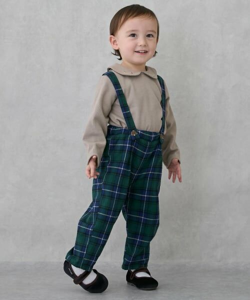 petit main / プティマイン ミニ丈・ひざ丈ワンピース | チェックドッキングワンピース | 詳細7