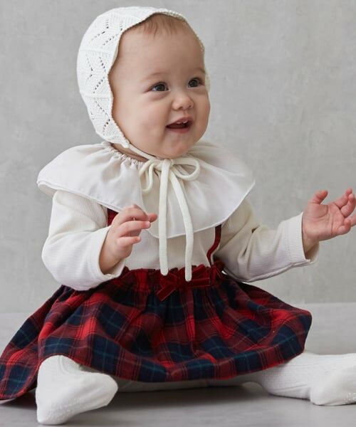 petit main / プティマイン ミニ丈・ひざ丈ワンピース | チェックドッキングワンピース | 詳細9