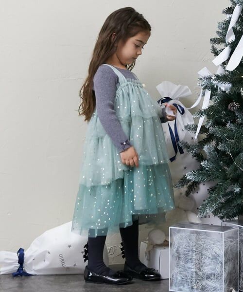 petit main / プティマイン ミニ丈・ひざ丈ワンピース | チュールフリルワンピース | 詳細4