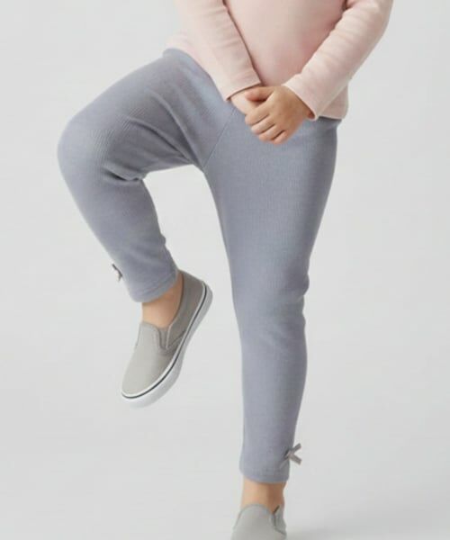 petit main / プティマイン その他パンツ | 【プティプラ】GIRLS10分丈レギンス（ブルー グリーン）