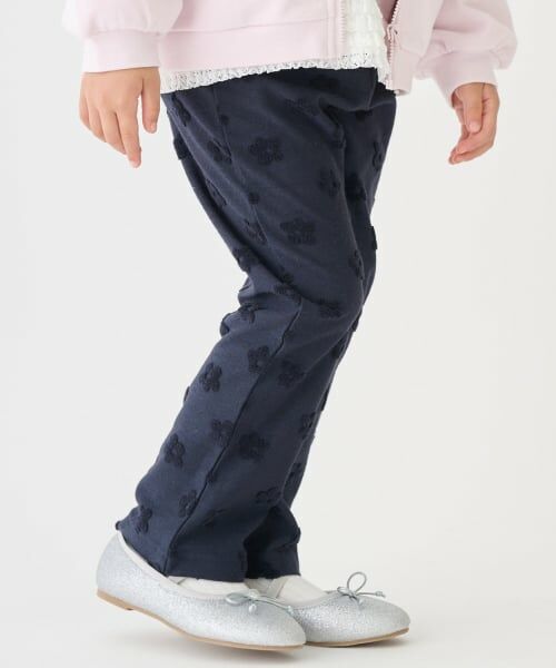 petit main / プティマイン その他パンツ | お花ジャカードフレアパンツ | 詳細1