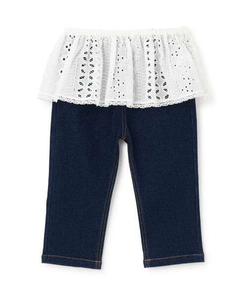 petit main / プティマイン その他パンツ | 【リンク】レイヤードスカートパンツセット（ブルー）