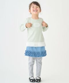 petit main / プティマイン ミニ・ひざ丈スカート | 裾フリルレギンスつきスカート