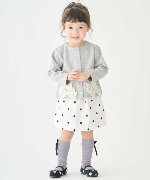 petit main / プティマイン ミニ・ひざ丈スカート | 【リンク】ウエストギャザーミニスカート（アイボリー）