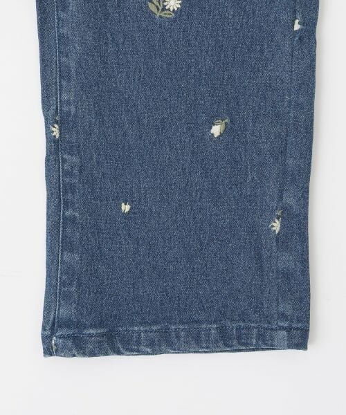 petit main / プティマイン その他パンツ | 花刺しゅうデニムパンツ | 詳細10