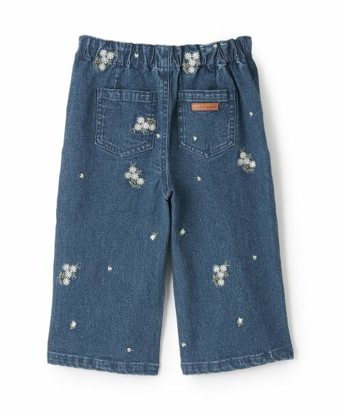 petit main / プティマイン その他パンツ | 花刺しゅうデニムパンツ | 詳細6