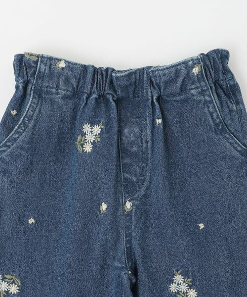 petit main / プティマイン その他パンツ | 花刺しゅうデニムパンツ | 詳細7
