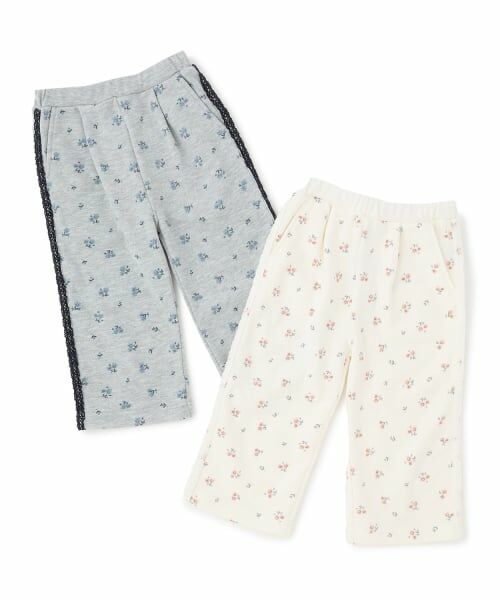 petit main / プティマイン その他パンツ | 【リンク】花柄スウェットパンツ | 詳細10