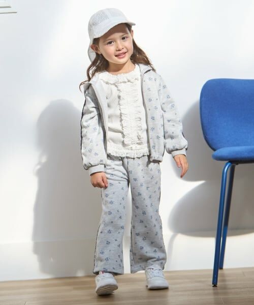 petit main / プティマイン その他パンツ | 【リンク】花柄スウェットパンツ（トップ グレー）