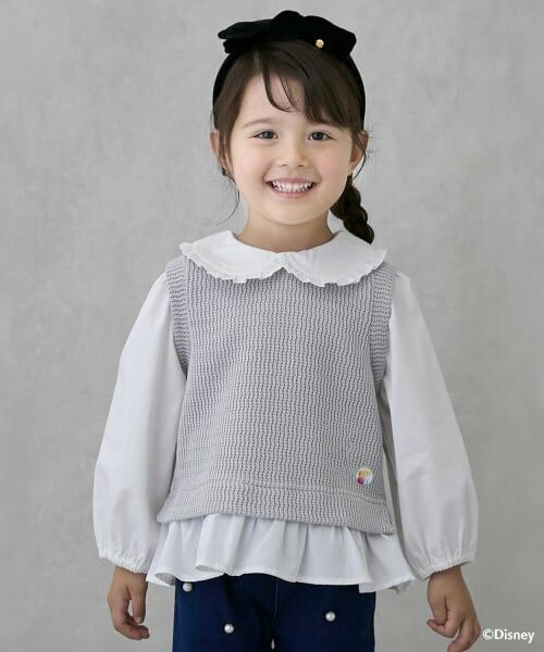 petit main / プティマイン シャツ・ブラウス | 【Frozen】ベストドッキングトップス（グレー）