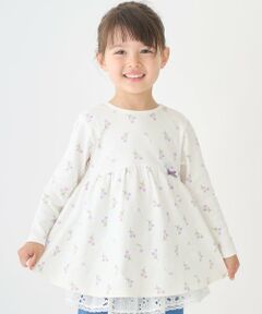 petit main / プティマイン Tシャツ | 【オーガニック】ペプラム長袖Tシャツ