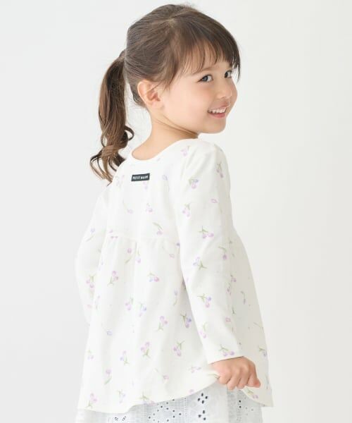 petit main / プティマイン Tシャツ | 【オーガニック】ペプラム長袖Tシャツ | 詳細2