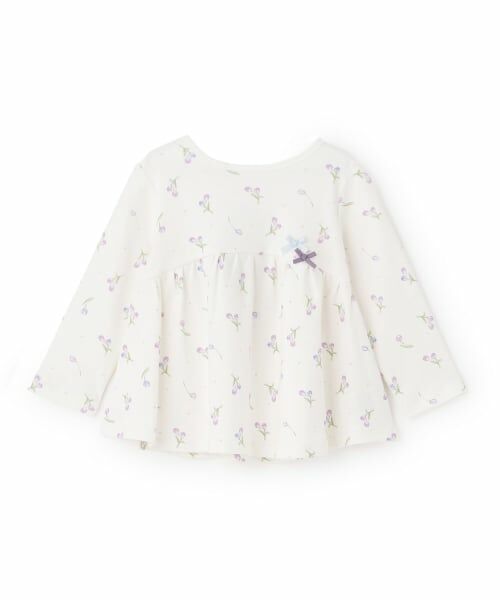 petit main / プティマイン Tシャツ | 【オーガニック】ペプラム長袖Tシャツ | 詳細4