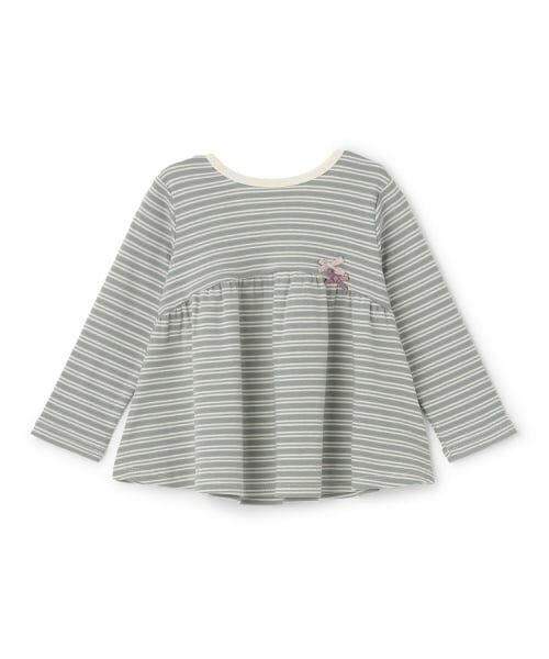 petit main / プティマイン Tシャツ | 【オーガニック】ペプラム長袖Tシャツ | 詳細5