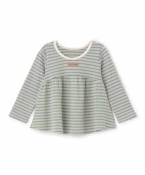 petit main / プティマイン Tシャツ | 【オーガニック】ペプラム長袖Tシャツ | 詳細6
