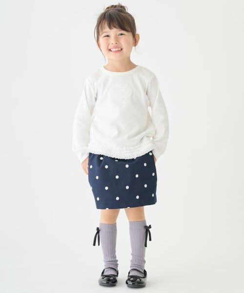 petit main / プティマイン Tシャツ | 【オーガニック】レースフリル長袖Tシャツ | 詳細2