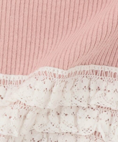 petit main / プティマイン Tシャツ | 【オーガニック】レースフリル長袖Tシャツ | 詳細9