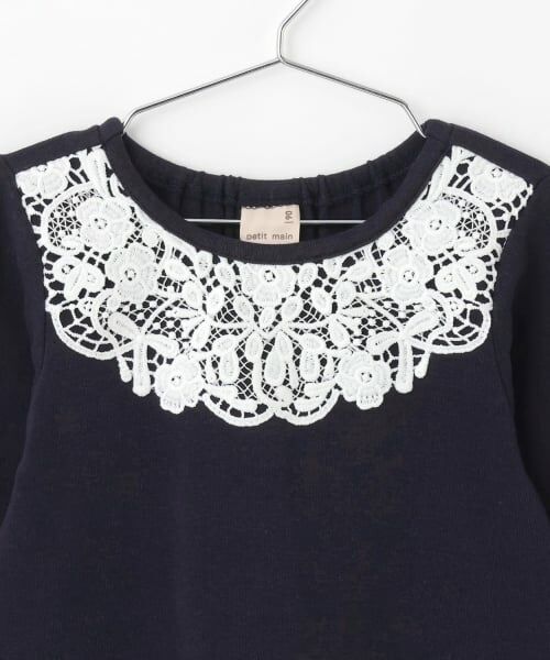 petit main / プティマイン Tシャツ | ヨークレース長袖Tシャツ | 詳細5