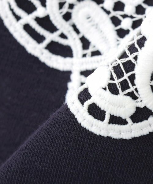 petit main / プティマイン Tシャツ | ヨークレース長袖Tシャツ | 詳細8