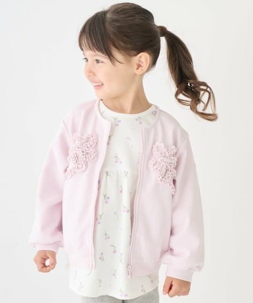 petit main / プティマイン カーディガン・ボレロ | 【リンク/防汚】フリルモチーフハオリ | 詳細1