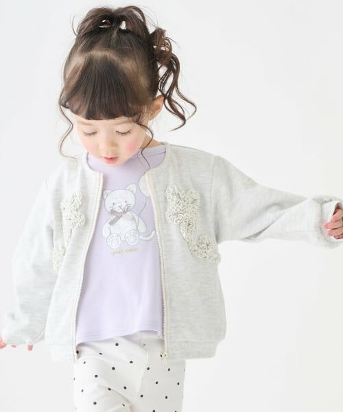 petit main / プティマイン カーディガン・ボレロ | 【リンク/防汚】フリルモチーフハオリ | 詳細6