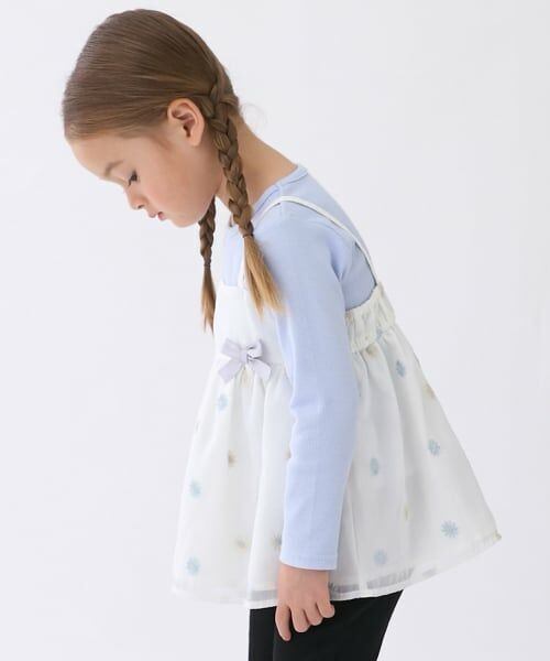 petit main / プティマイン その他トップス | 【リンク】花刺しゅうチュニックセット | 詳細1