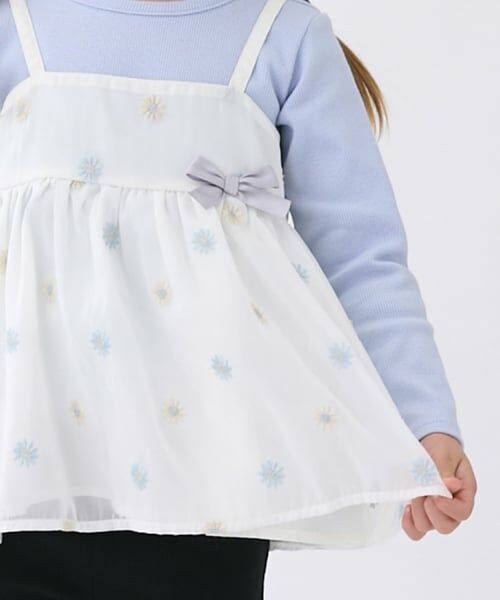 petit main / プティマイン その他トップス | 【リンク】花刺しゅうチュニックセット | 詳細3
