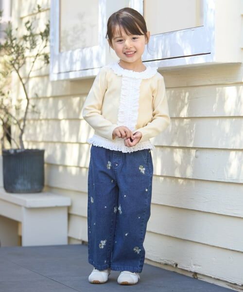 petit main / プティマイン Tシャツ | 【リンク】レースフリルテレコ長袖Tシャツ | 詳細2