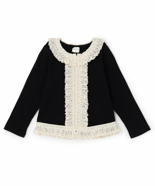 petit main / プティマイン Tシャツ | 【リンク】レースフリルテレコ長袖Tシャツ | 詳細6