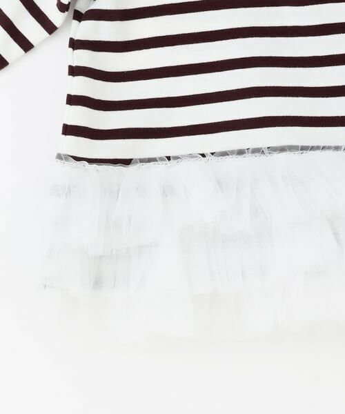 petit main / プティマイン Tシャツ | 【リンク】ボーダーペプラム長袖Tシャツ | 詳細14
