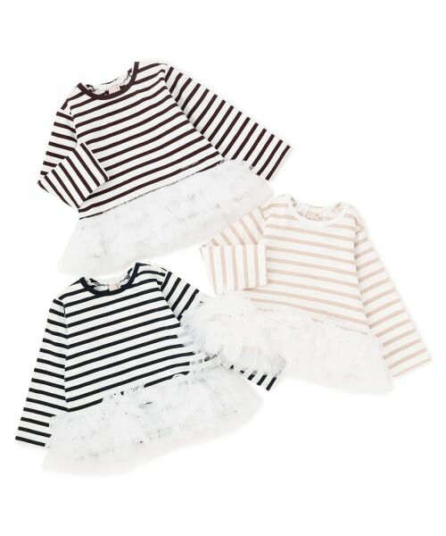 petit main / プティマイン Tシャツ | 【リンク】ボーダーペプラム長袖Tシャツ | 詳細16