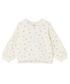 petit main / プティマイン パーカー | 【リンク/防花粉】花柄ジップパーカー