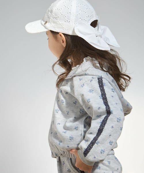 petit main / プティマイン パーカー | 【リンク/防花粉】花柄ジップパーカー | 詳細1
