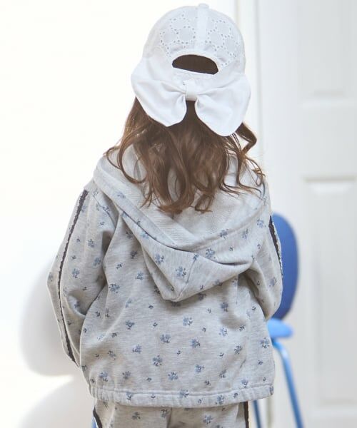 petit main / プティマイン パーカー | 【リンク/防花粉】花柄ジップパーカー | 詳細2