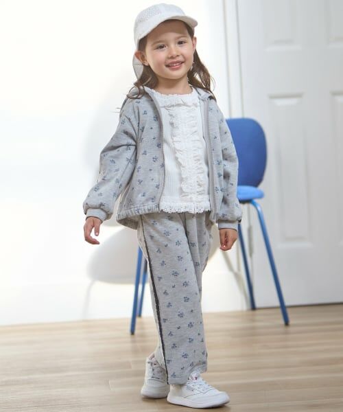 petit main / プティマイン パーカー | 【リンク/防花粉】花柄ジップパーカー | 詳細3