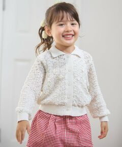 petit main / プティマイン カーディガン・ボレロ | 衿つきニットカーディガン