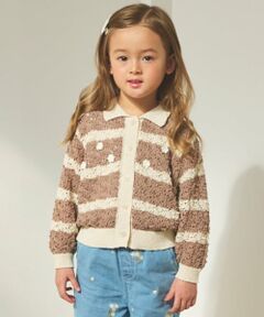 petit main / プティマイン カーディガン・ボレロ | 衿つきニットカーディガン